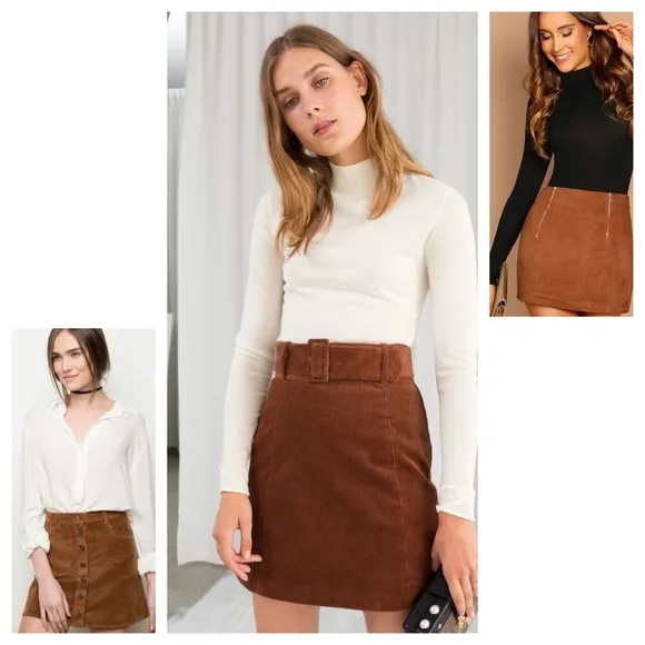 Banana Republic skirt corduroy burnt orange mini skirt - Image 2