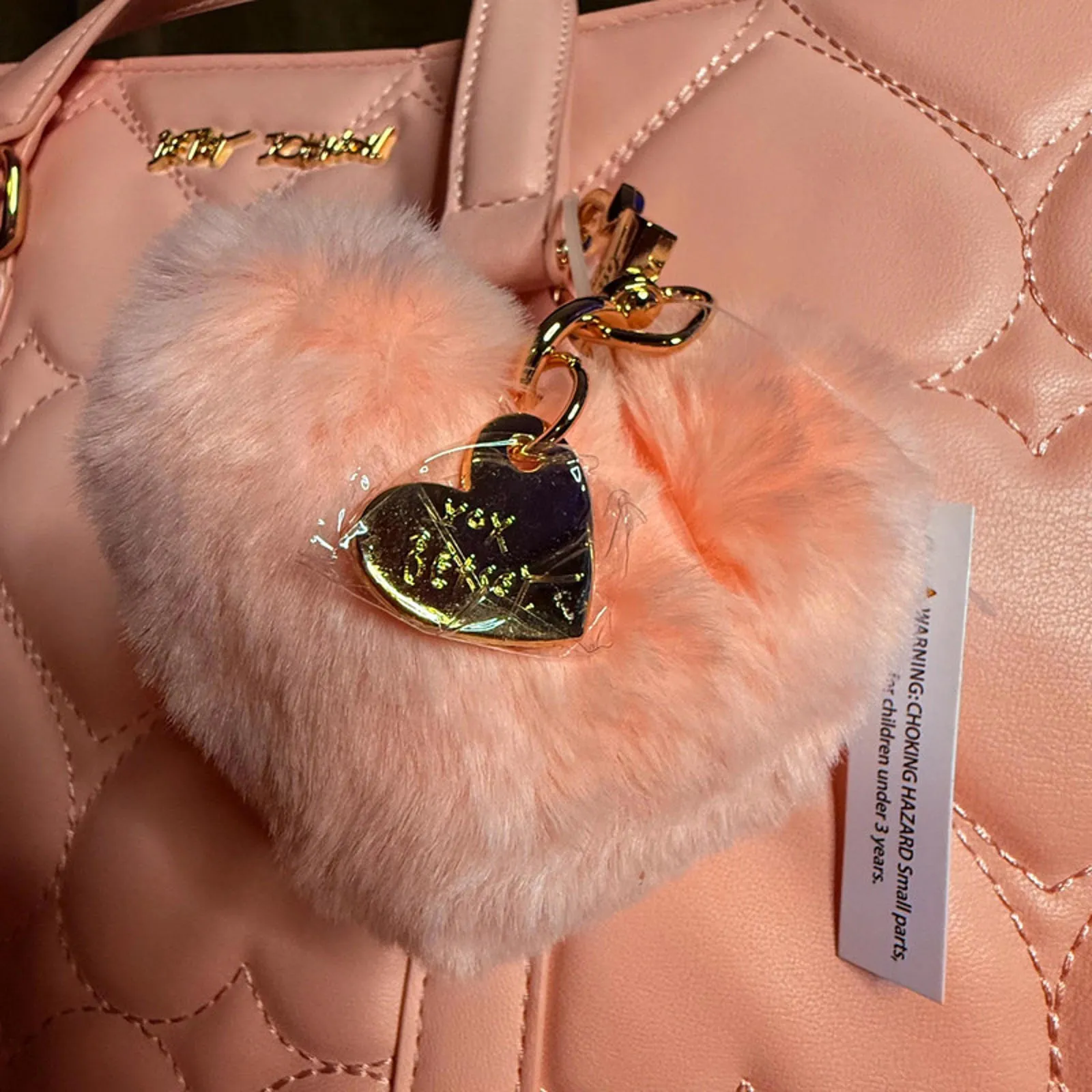 Betsey Johnson Pink Valentine Candy Heart Satchel Crossbody NWT - Image 5