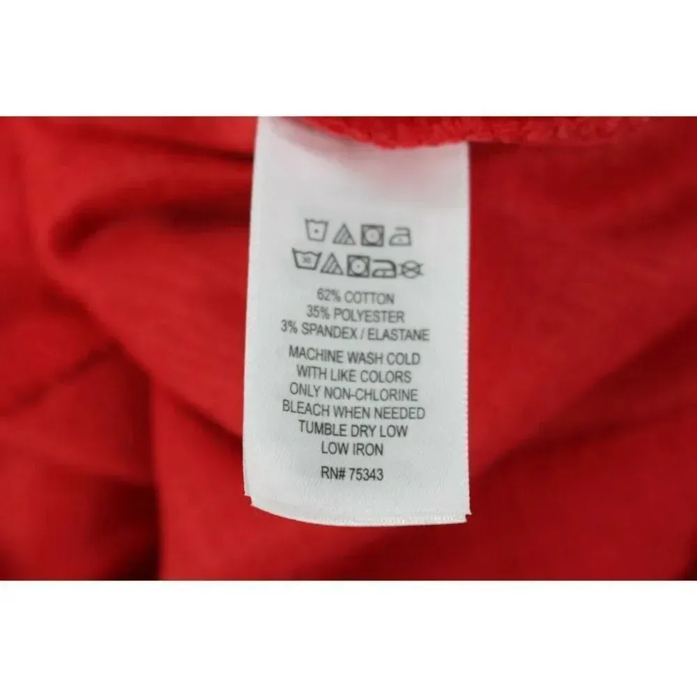 Tabitha Webb Womens Red Shift Dress Size Medium 3/4 Ruffled Sleeves Pullover - Image 7