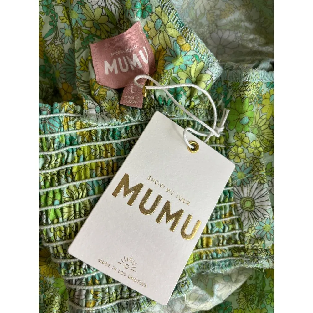 Show Me Your Mumu Dress Womens Large Smitten Babydoll Lucky Meadow Floral NWT - Image 5