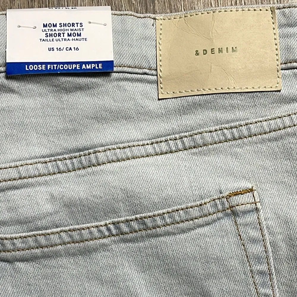 H & M Mom Shorts Ultra High Waist Size 16 - Image 9