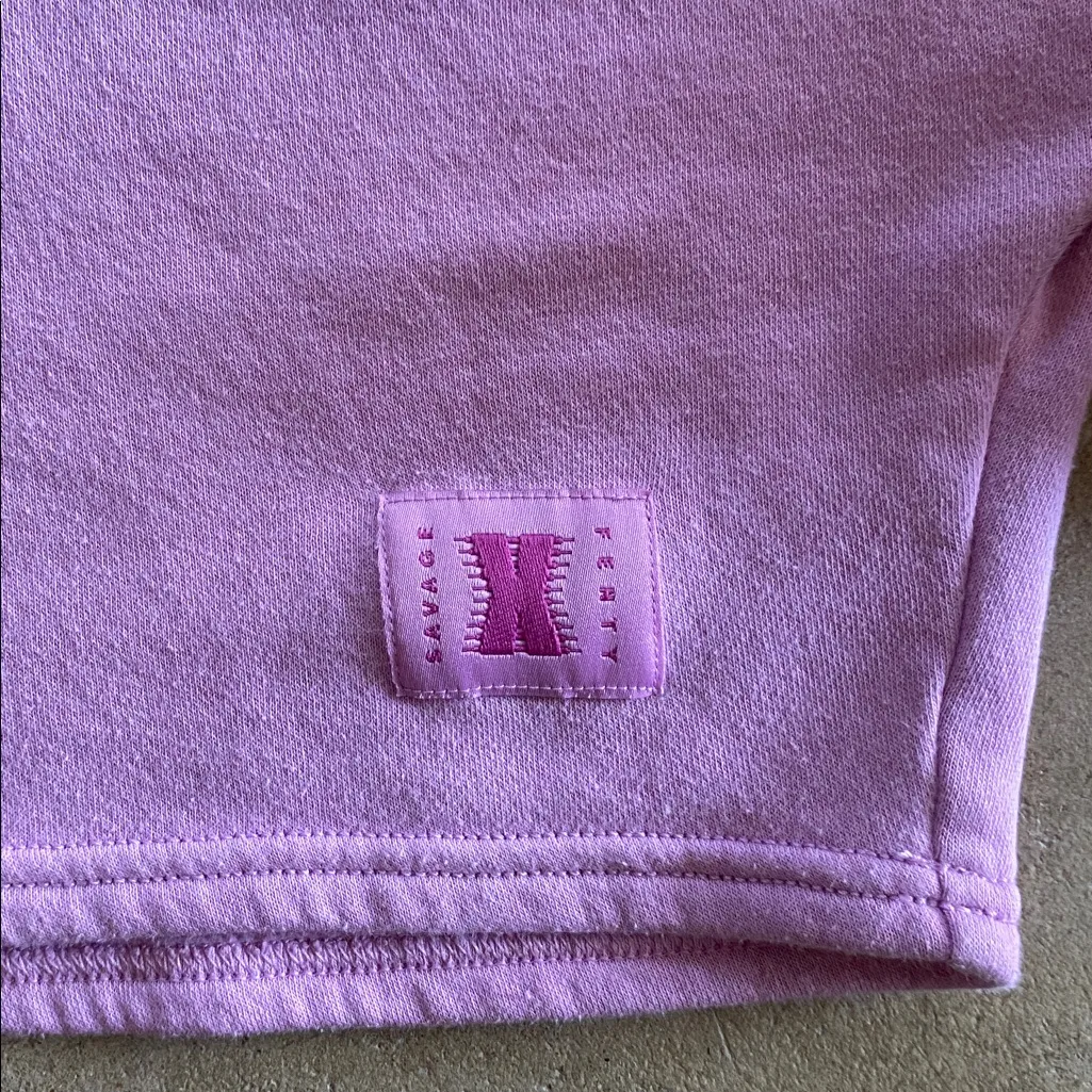 SAVAGE X FENTY Rihanna’s Essential cropped Hoodie, Pink, Large Pink - Image 5