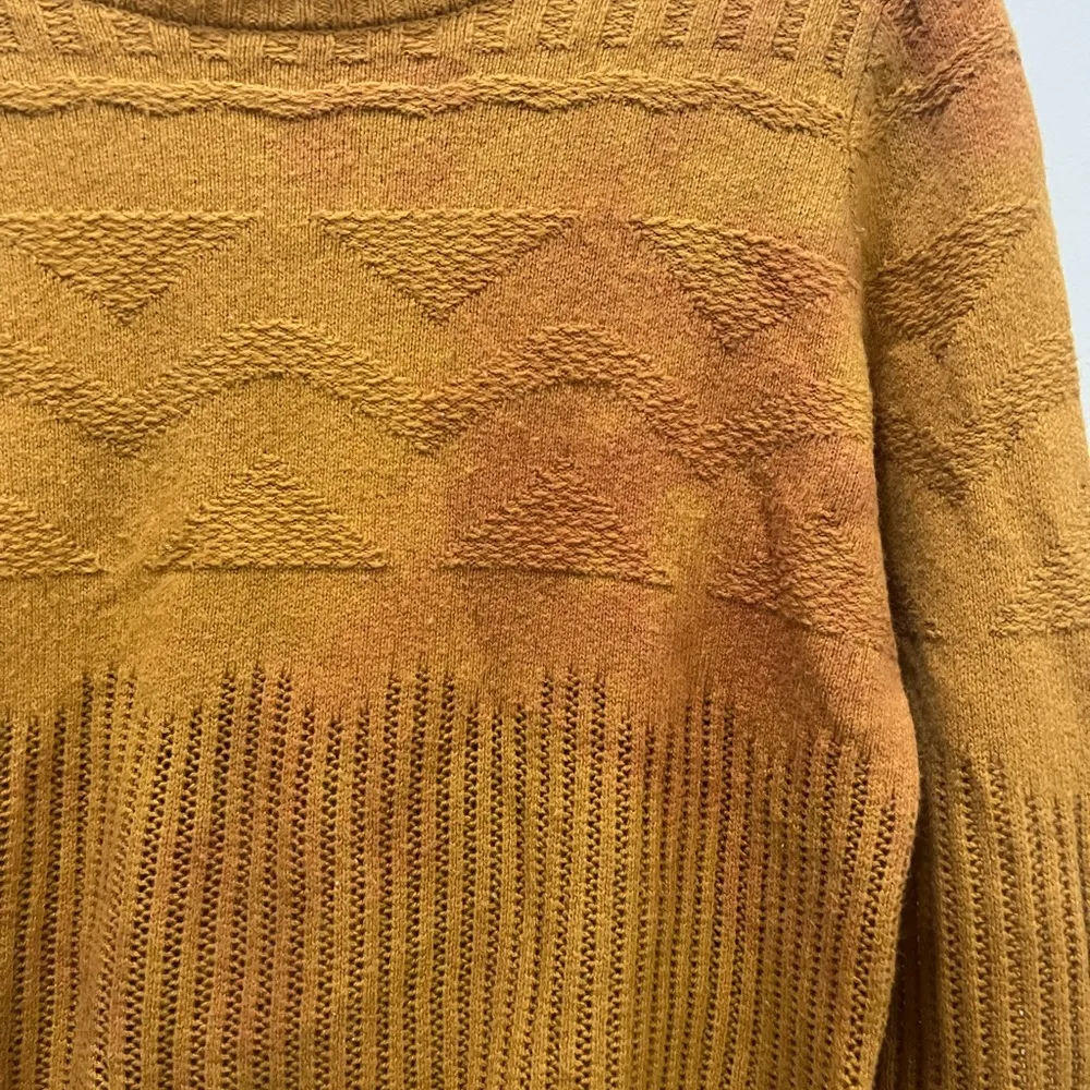 FLAWED One Grey Day Orange Murphy Knit Pullover Sweater Size Small $218 - Image 3