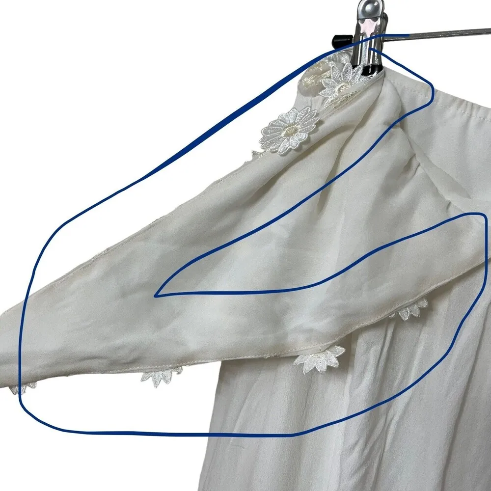 For Love & Lemons White Open Back Maxi Wedding Dress Boho Sexy Halter Gown Small - Image 14