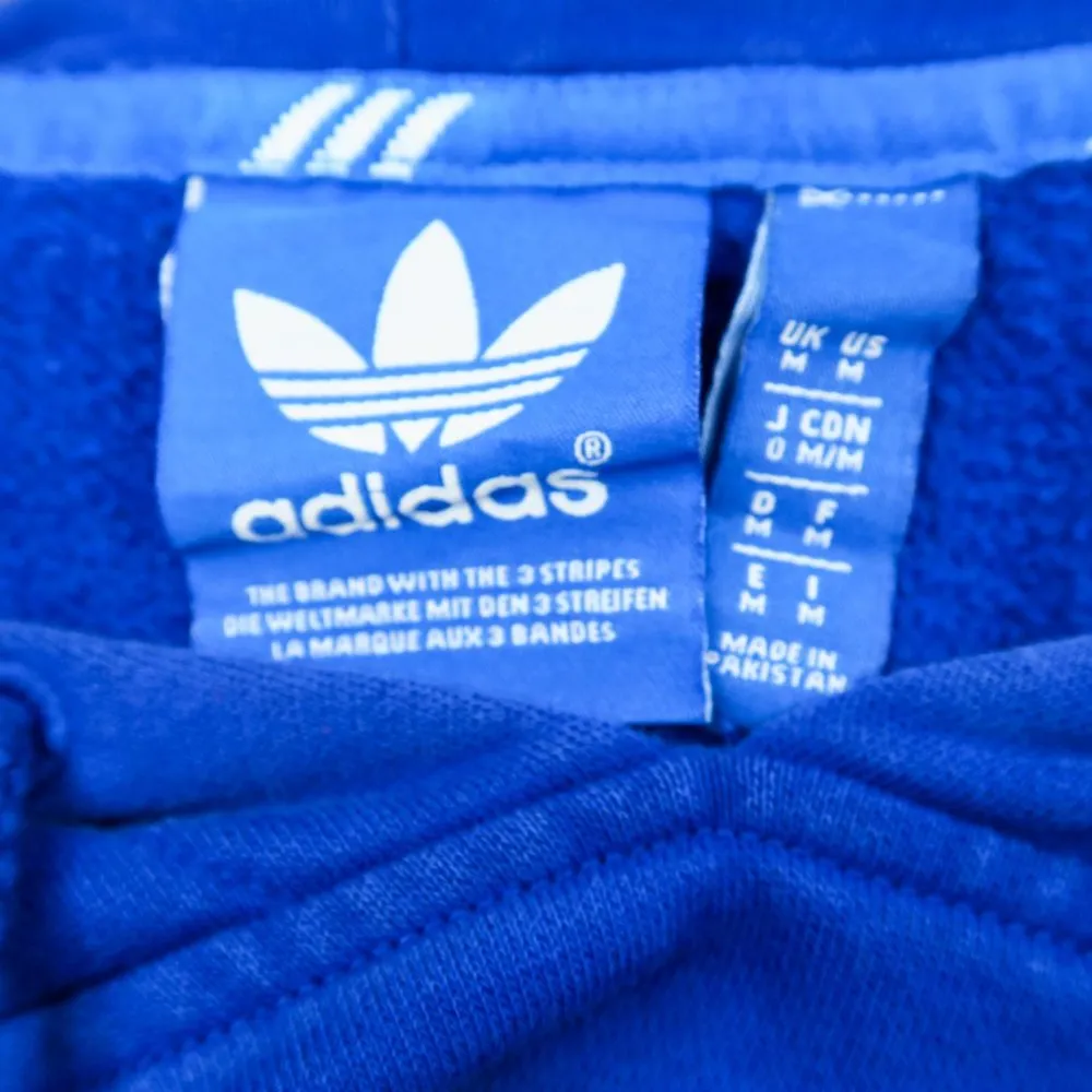 Vintage Y2K Adidas Trefoil Logo Blue Cropped Hoodie - Image 7