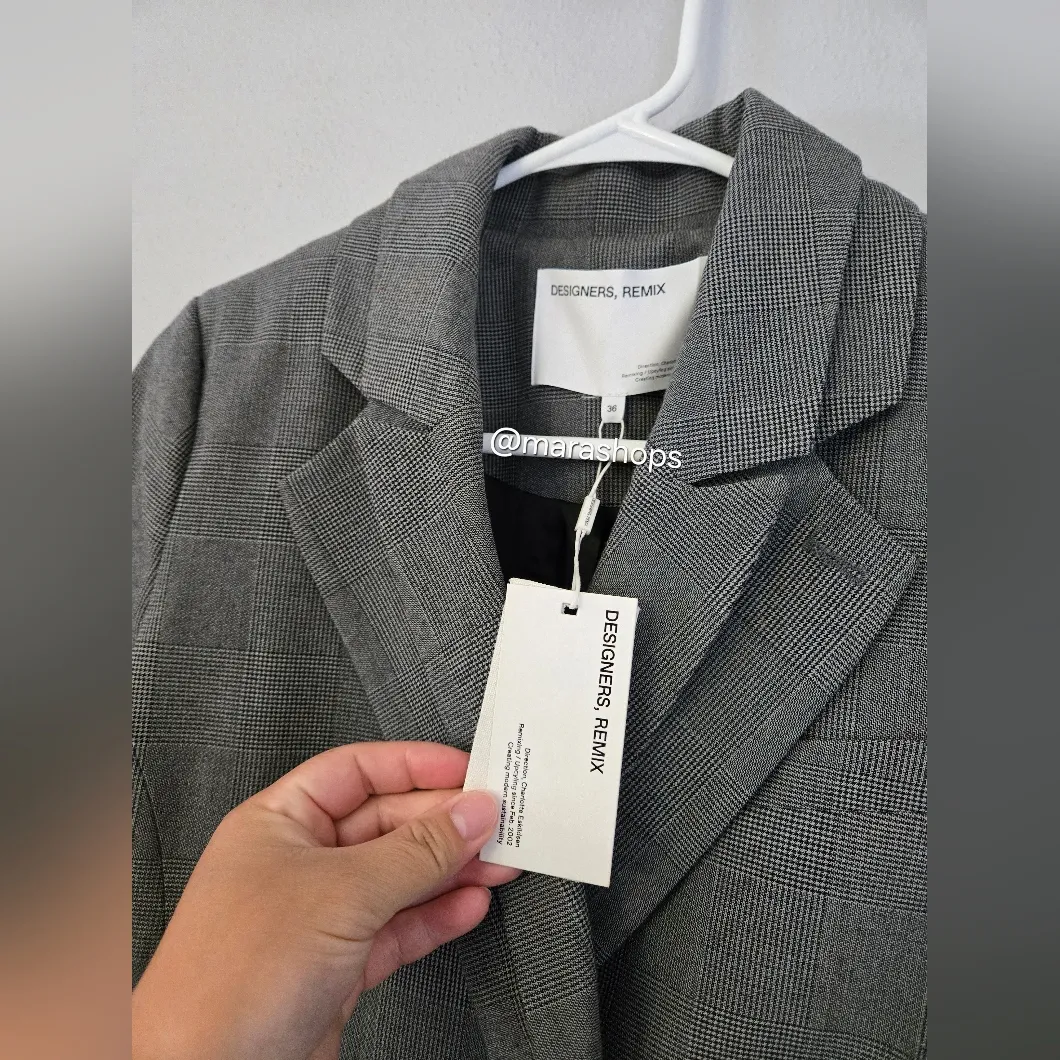 Designers Remix Radley Double Lapel Blazer Jacket Black Size undefined - Image 4