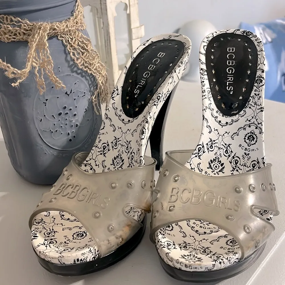 BCBG High Heels Slip On Shoes Open Toe Stilletto - Image 5