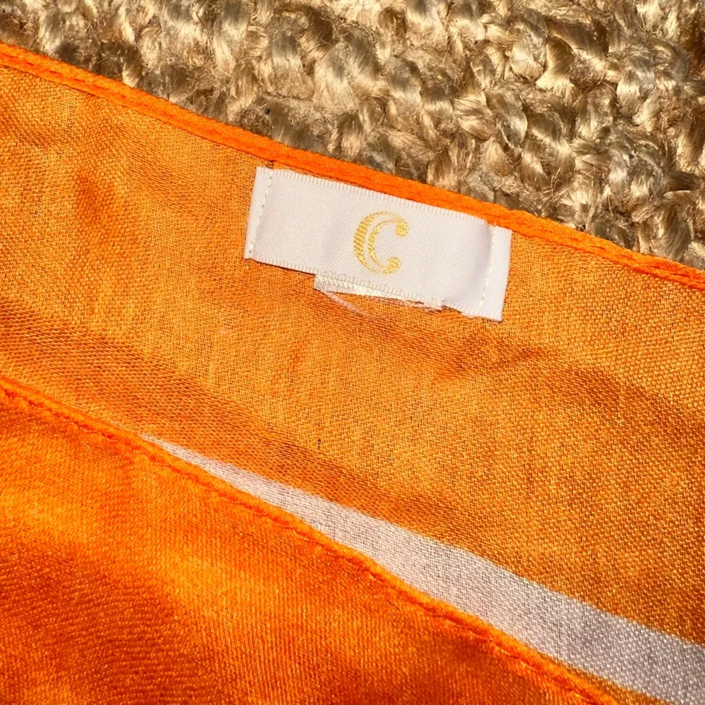 Vibrant Orange and Pink Scarf summer scarf or sarong - Image 8