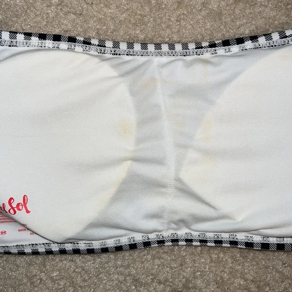 Gingham Off the Shoulder Bikini - Image 4