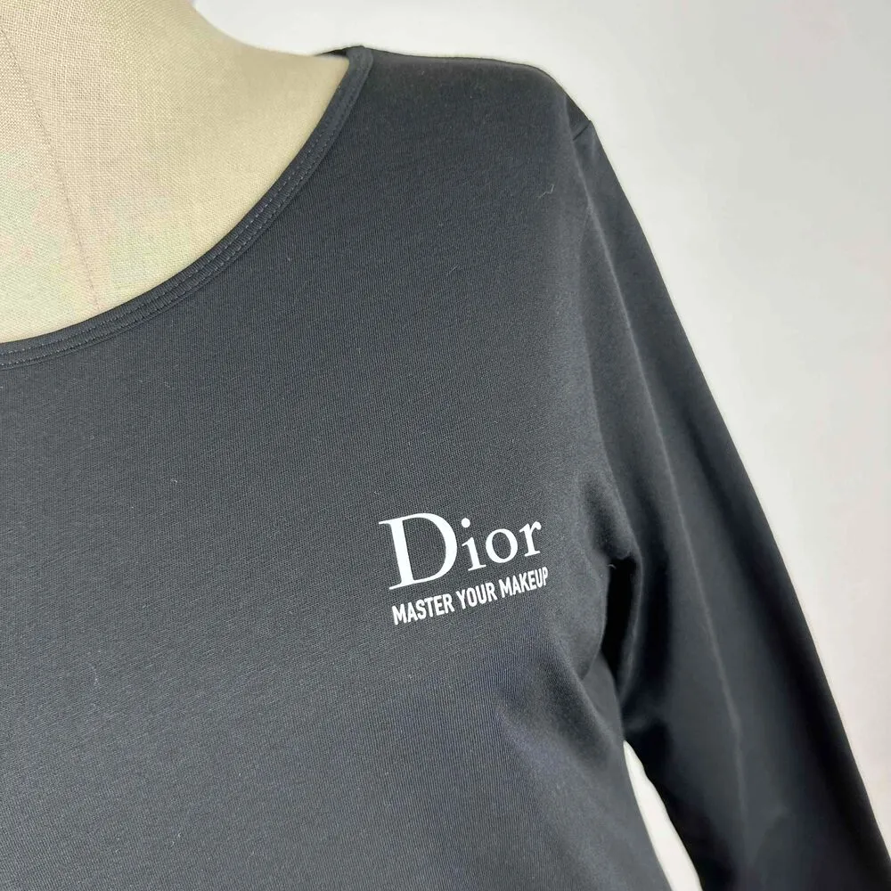 Christian Dior Staff Exclusive 3/4 Sleeve Crew Neck Logo T Shirt Size Large - Image 2