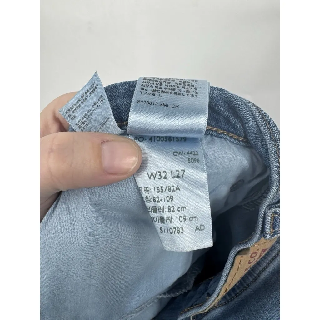 Levi’s Boyfriend Straight Leg Jeans Women 32 Medium Wash Blue Denim Western Boho - Image 5