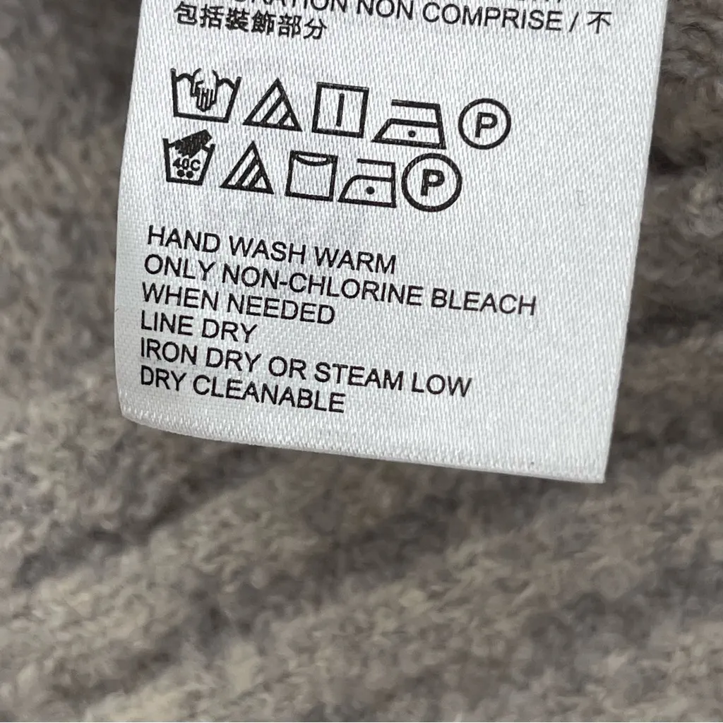 Prana Blazing Star Sweater Half-Zip Pullover Wool Sweatshirt Sz Med Heather Grey - Image 14