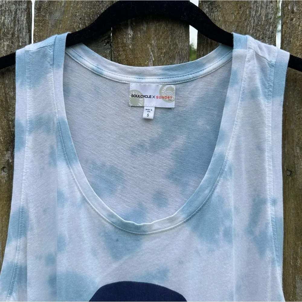 Soul Cycle x Sundry Tie Dye Skull Tank Top Sz S - Image 5