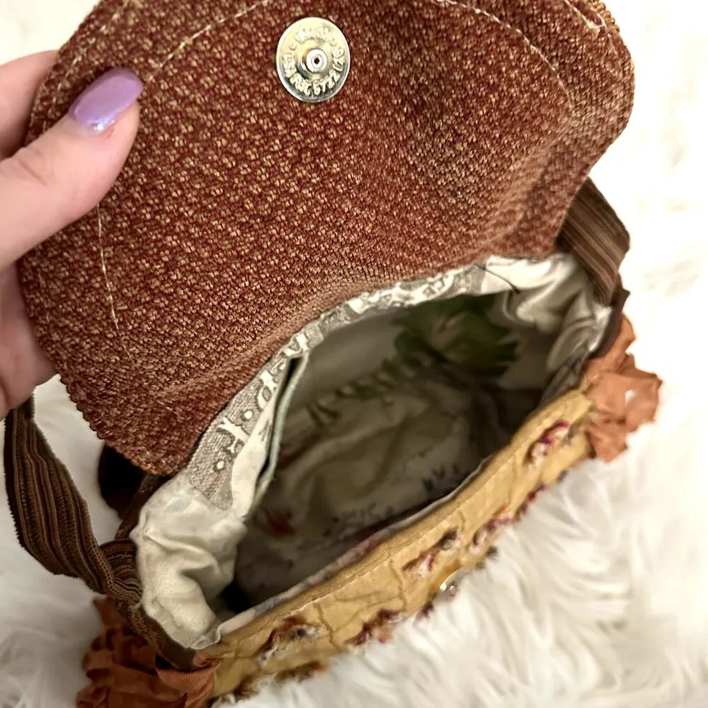 Gypsy Girl Tapestry Hobo Festival Crossbody Brown - Image 6