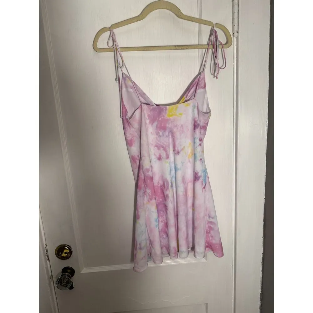 Revolve RESA Endless Summer Cotton Candy Tie Dye Teenie Mini Dress - Image 6
