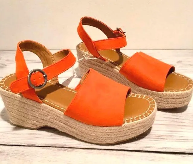 Espadrilles, Size 9 1/2 Orange - Image 2