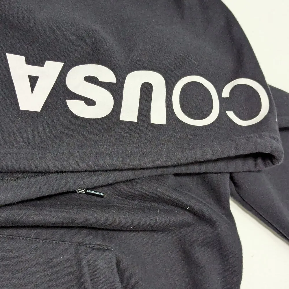 DC Shoe Co USA Snowboarding Fleece Hoodie Black Pullover Womens X - Image 4