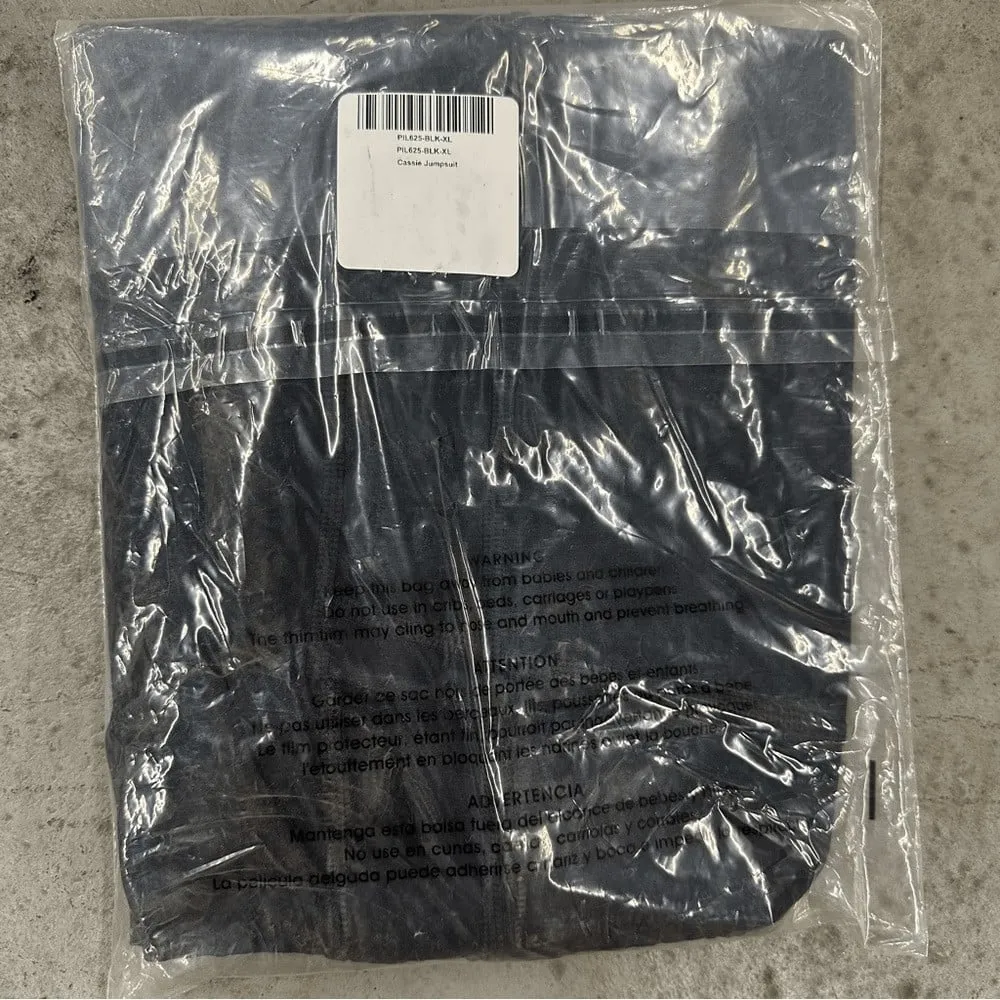 New Gigi C Cassie One Shoulder Cutout Jumpsuit Catsuit Black XL - Image 4