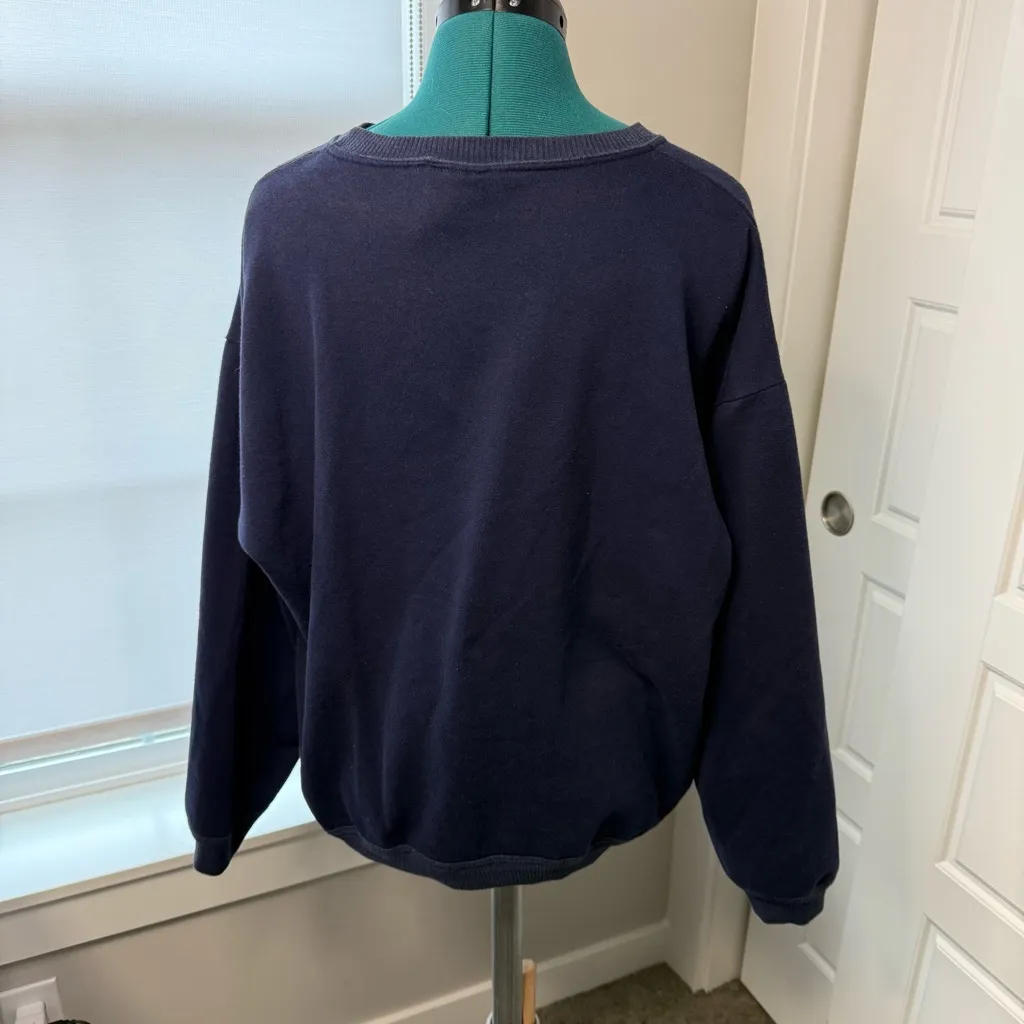 Vintage Navy Blue Toronto Canada Pullover Sweatshirt Cotton Blend Medium - Image 6