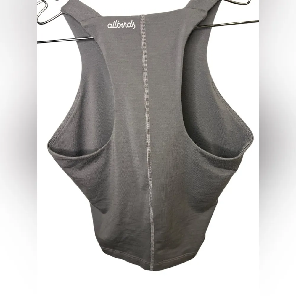 Allbirds Women's Natural Run Form Tank grey athletic racer back workout XS wool - Image 9