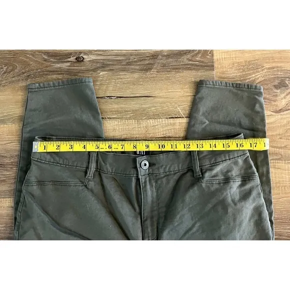 GAP Women's‎ Size 14 Olive Green Favorite Stretch Denim Skinny Jeans EUC - Image 5