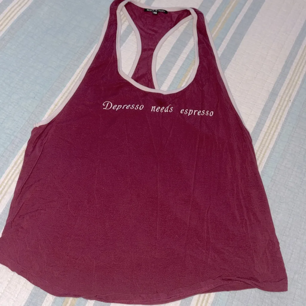 ✨☕️Vintage Wildfox Depresso Needs Espresso Preloved Cami Sleep set✨ - Image 6