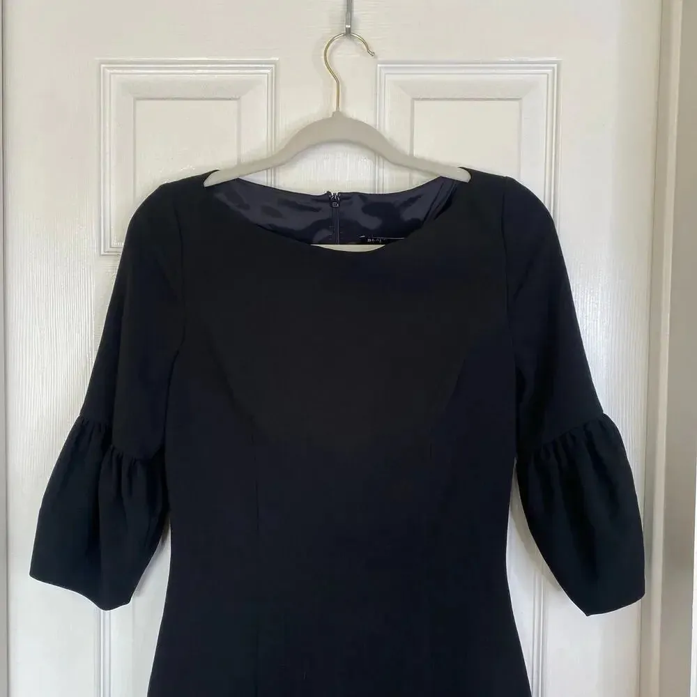 NWT BLACK HALO Mooreland Mini Dress Black Size 2 LBD Cocktail Puff Sleeve Party - Image 4