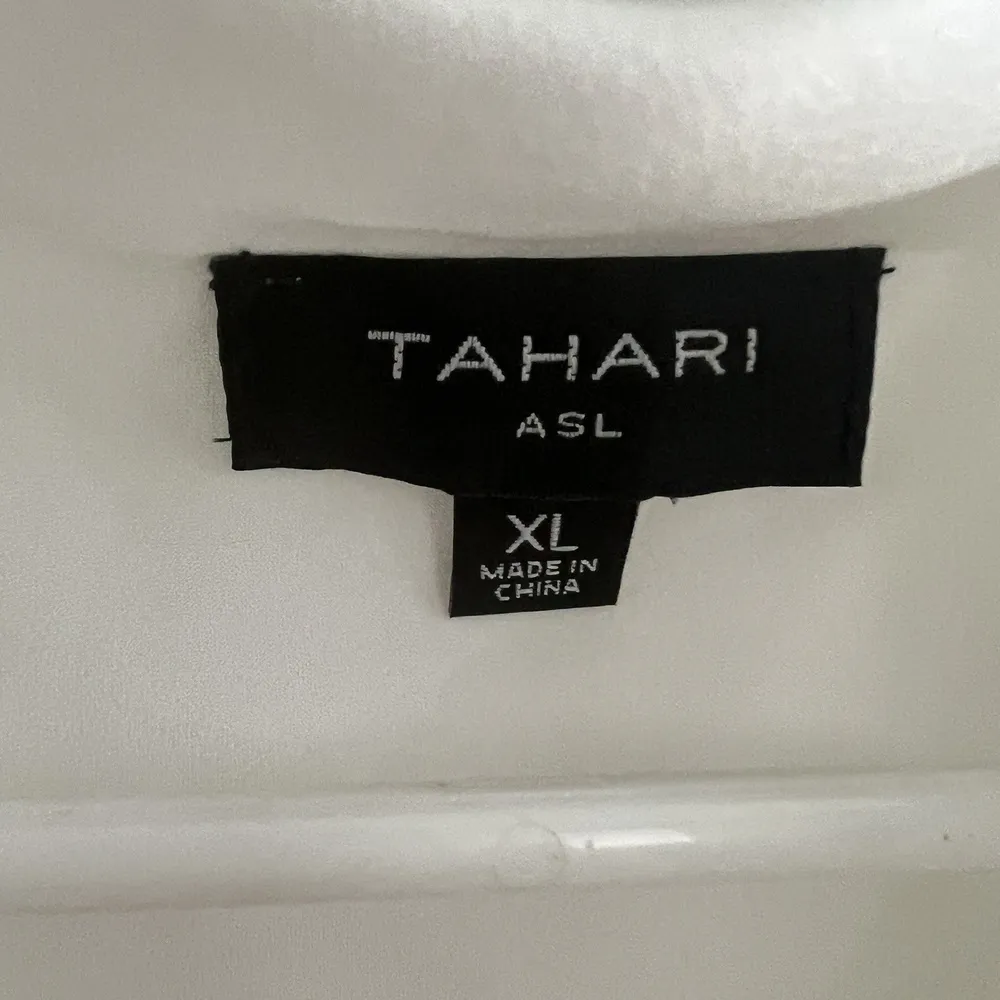 Tahari ASL Sailor Tie Neck Sleeveless Blouse Top Size XLARGE WHITE Womens - Image 6