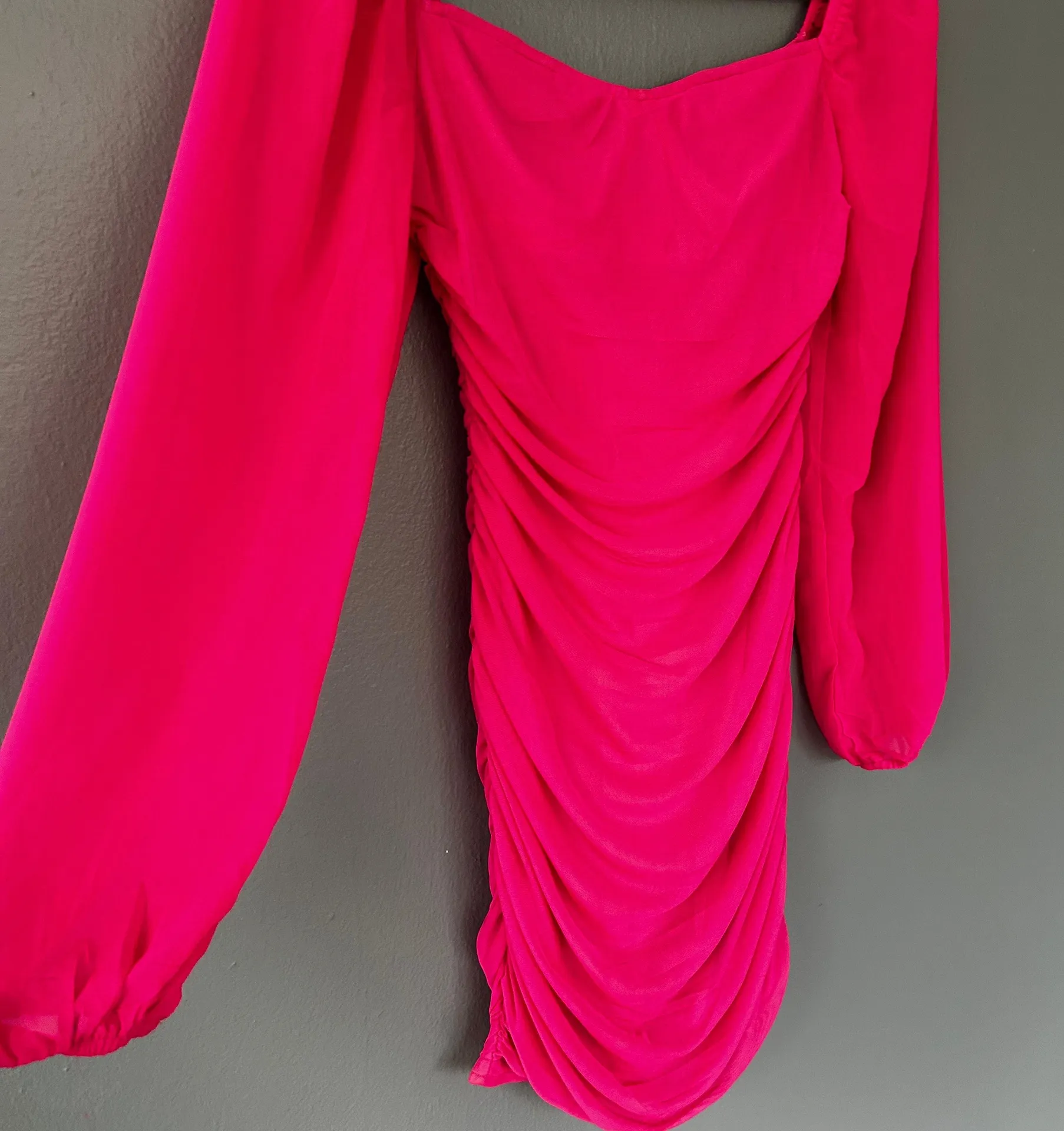Hot Pink Bodycon Dress - Image 3