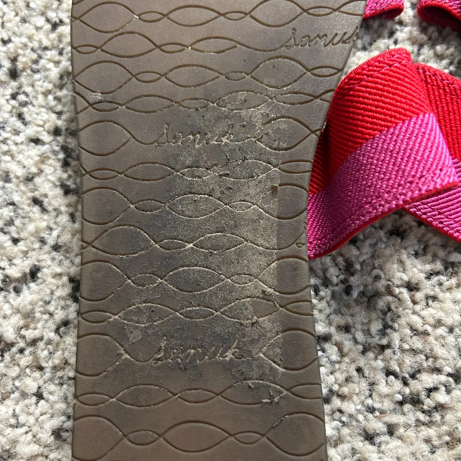 Sanuk Yoga Gora Gora Women's Duo Slide Sandals Size 9 Pink Flats Slip On - Image 9