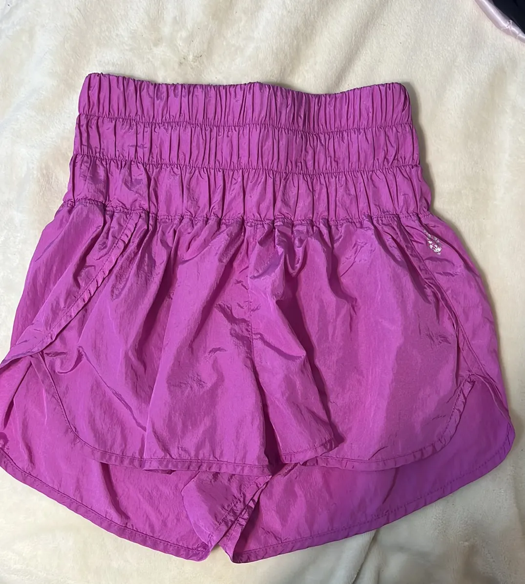 Pink high waisted free people shorts - Image 1