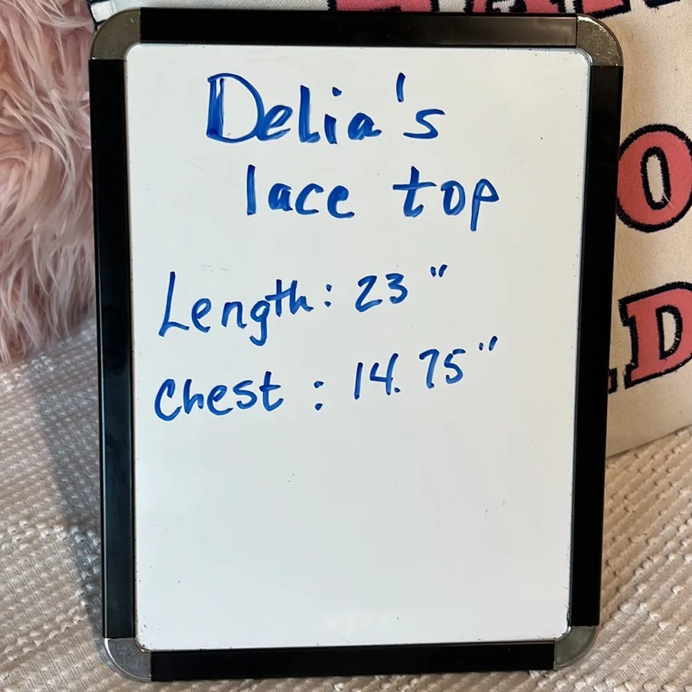 Delia’s Pink Mauve Lace Romantic Tiered Tank Top Womens Small Peach - Image 14