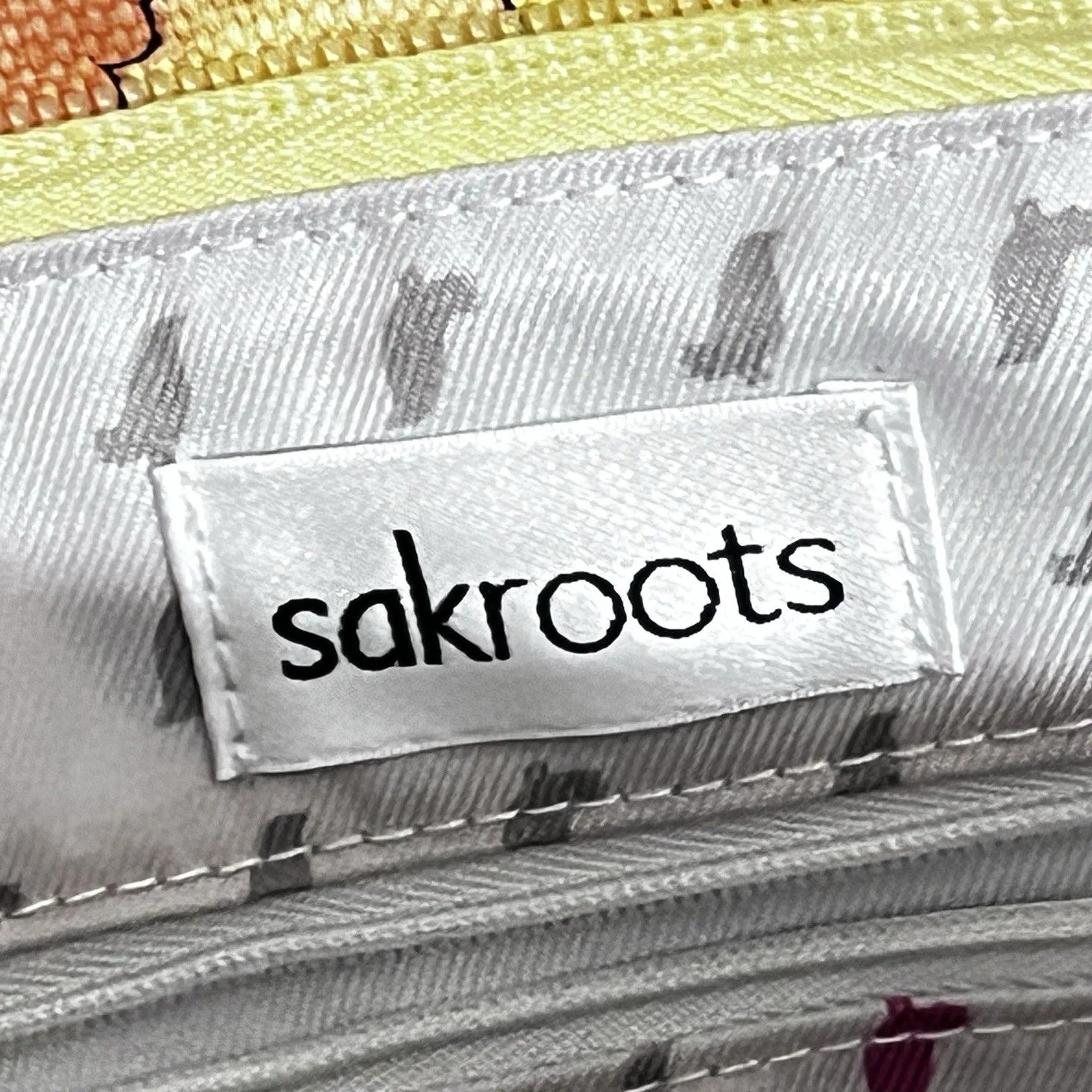 Sakroots Floral Tapestry Slouch Hobo Bag Braided Strap Mixed Fabric Boho Y2K - Image 9