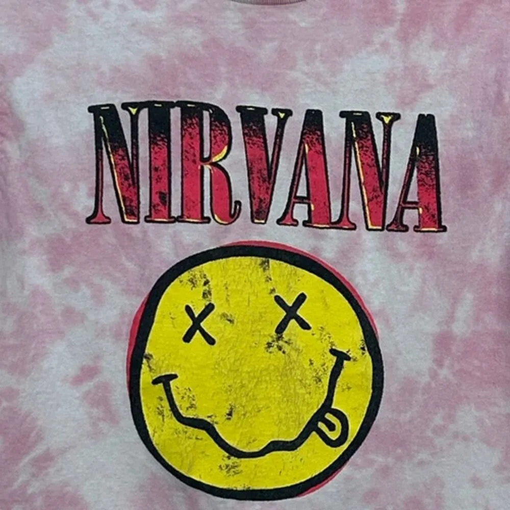 Nirvana Pink Tie Dye Tee size S - Image 5