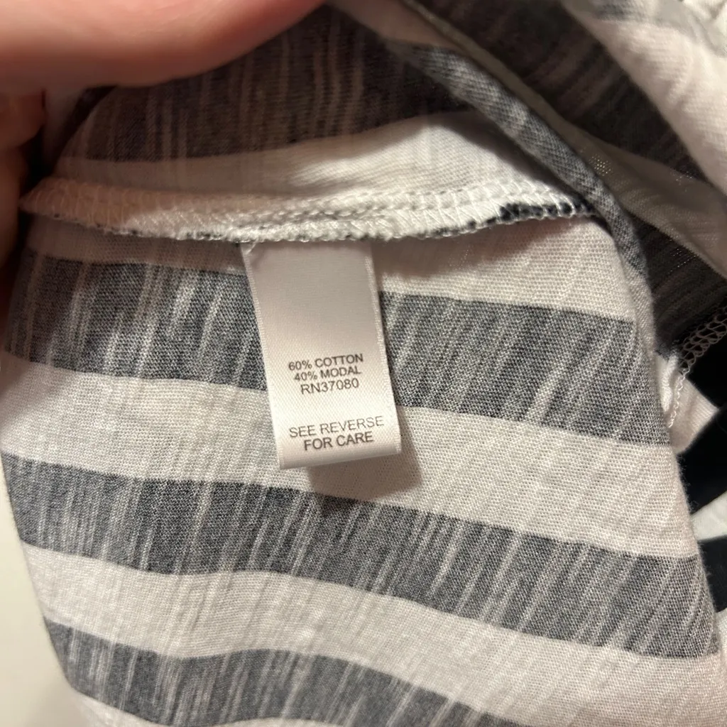 Cato Black and White Striped Tank Top size large lightweight. Ties in the back. - Image 5