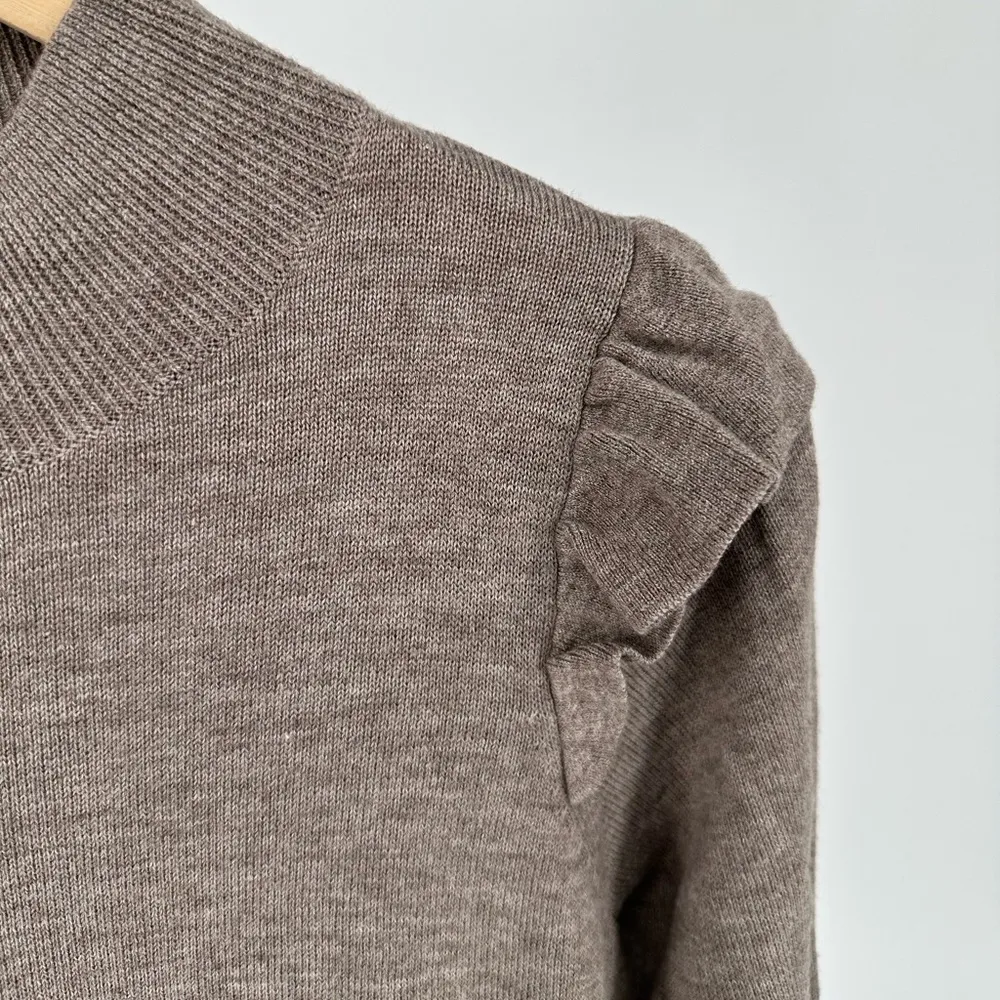 Joie Catriona Turtleneck Dress Tan Long Sleeves Wool Cashmere Blend size Small - Image 5