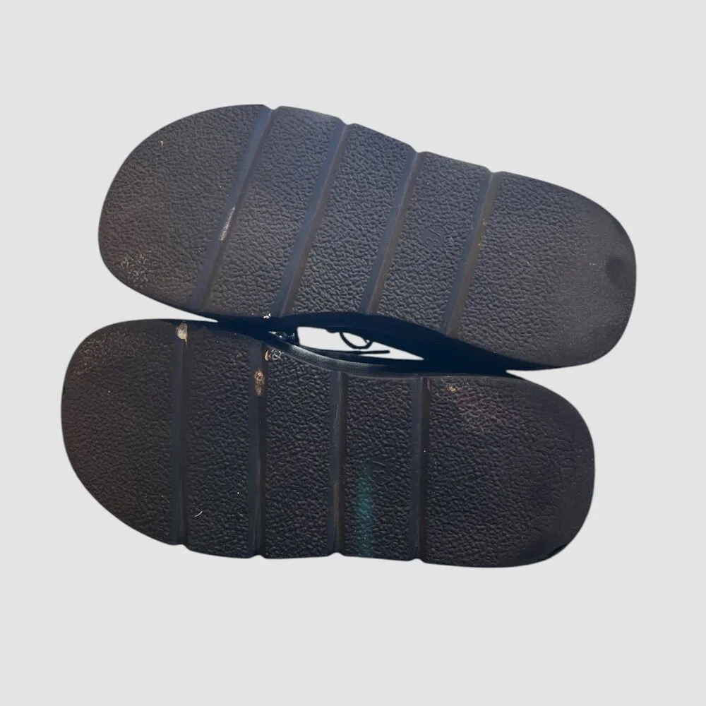 Y2K Star Print Chunky Platform Ankle Women Metal Chain Black Denim Shoes 6.5W 37 - Image 8