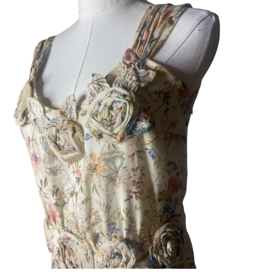 VINTAGE Cris Barros Luxury Brazilian
Designer Floral Wedding Guest
Dress Size S Pink - Image 2