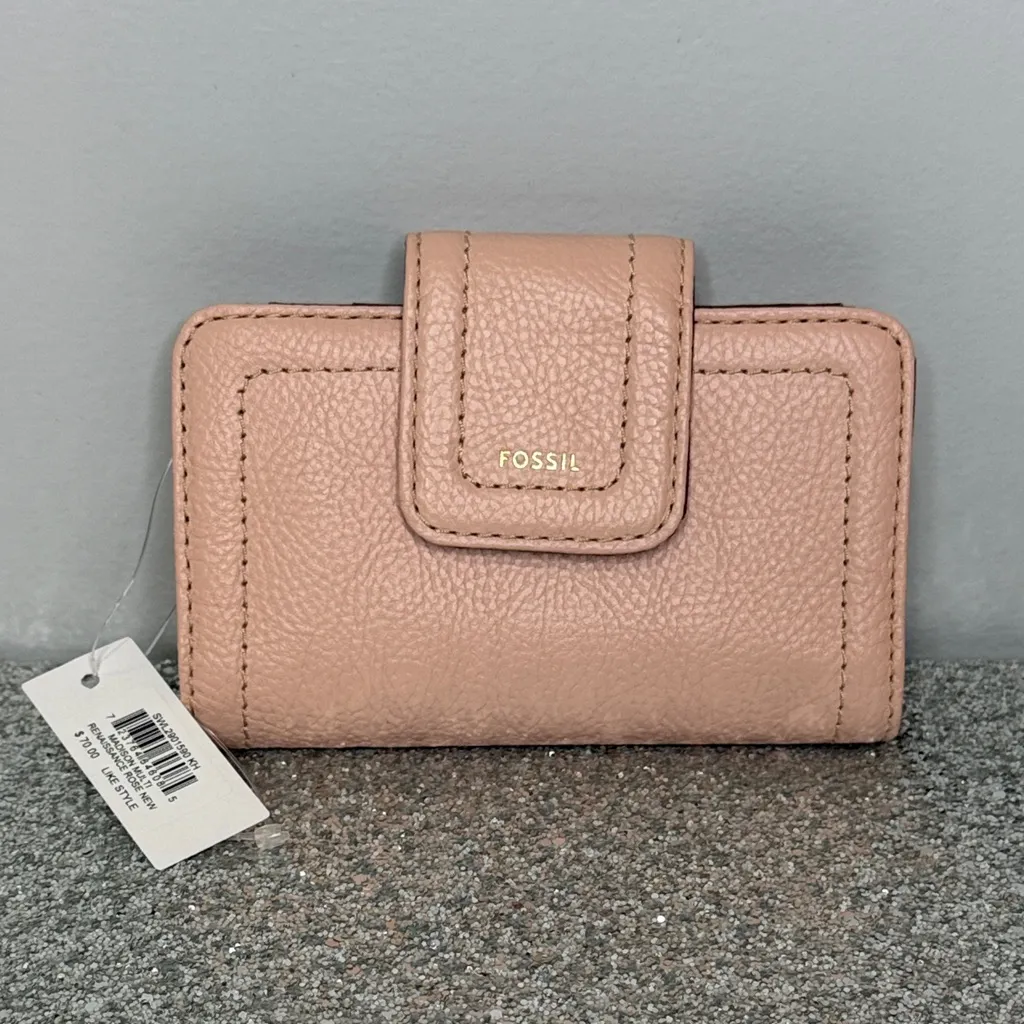 Fossil Madison Blush Leather Multifunction Wallet NWT - Image 2