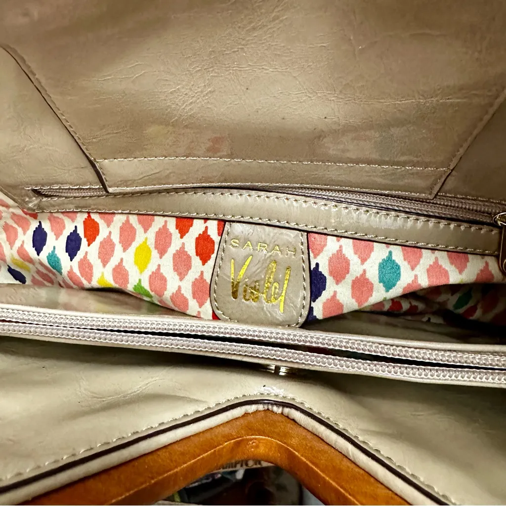 Chic Straw Raffia Woven Tote Wooden Handle Crossbody Strap Vacation Resort Wear Tan - Image 6