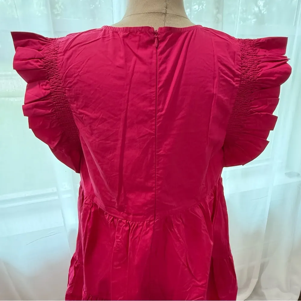 Avara Cotton Mini Dress‎ Size Medium NWT Pink - Image 3