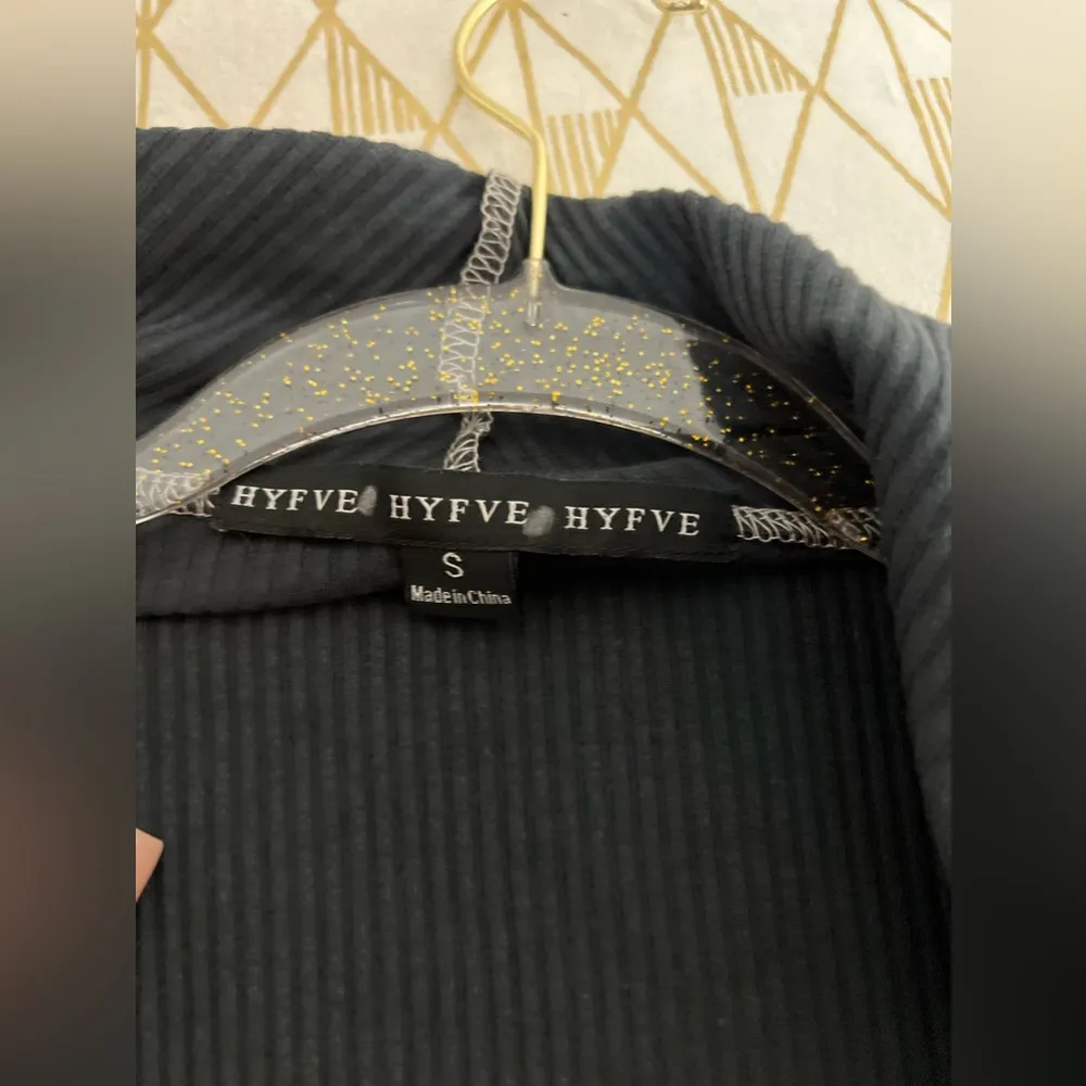 HYFVE Ombré Ribbed Waterfall Cardigan Lace Up Sweater Size S - Image 5