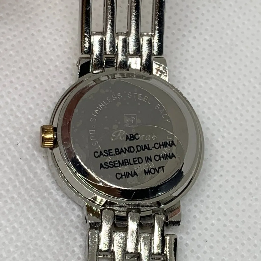 Riviera women’s wrist watches gold gold silver tone 25mm rhinestones running - Image 6