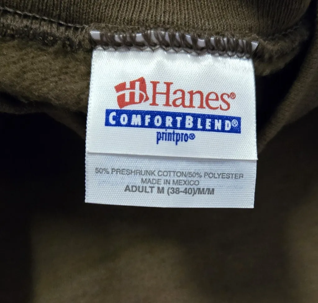 Hanes Comfort Blend Men's Sweatshirt M Brown Long Sleeve Crew Neck - Image 5