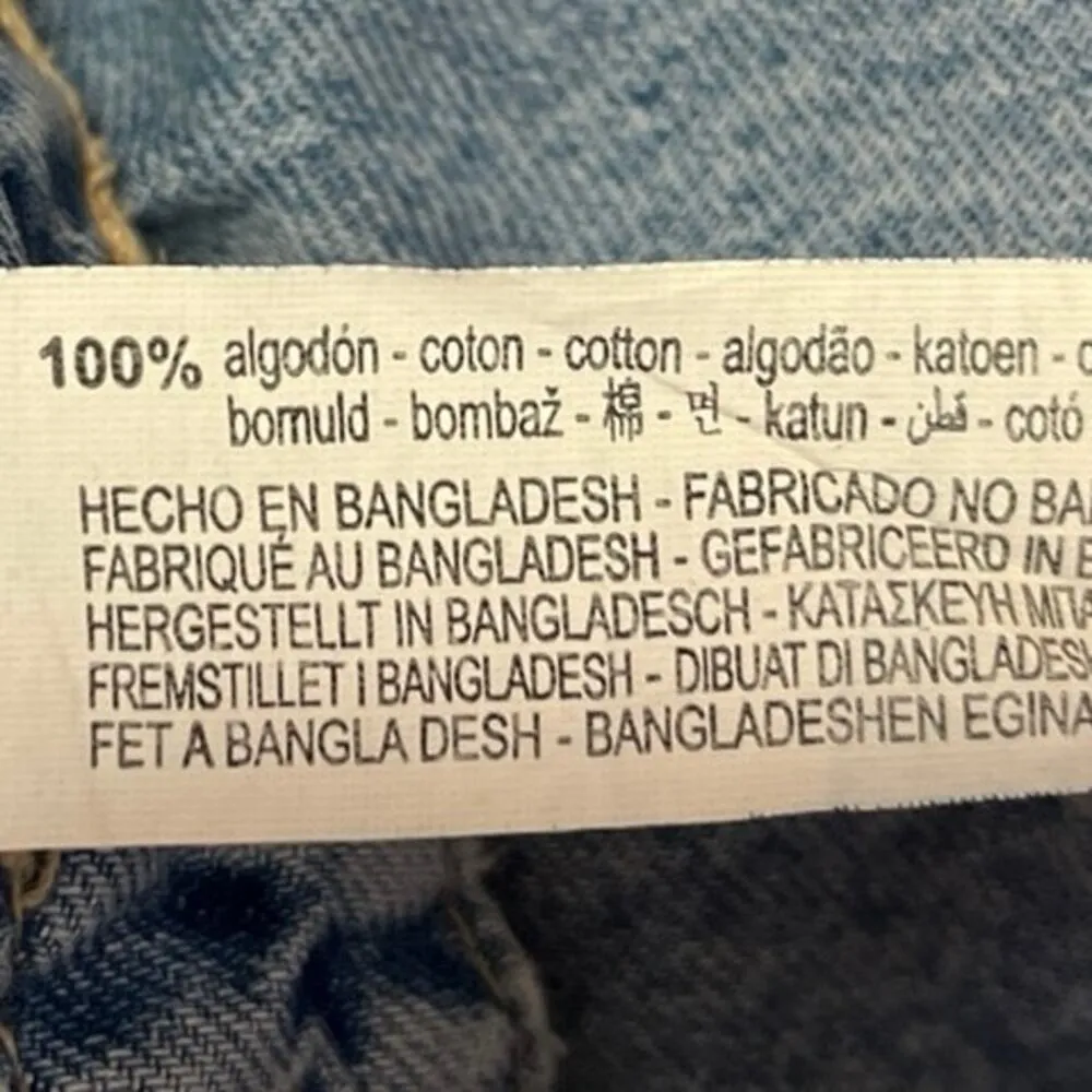 ZARA Women's Blue Denim High Rise Distressed Ripped Casual Tapered Jeans Size 2 - Image 5