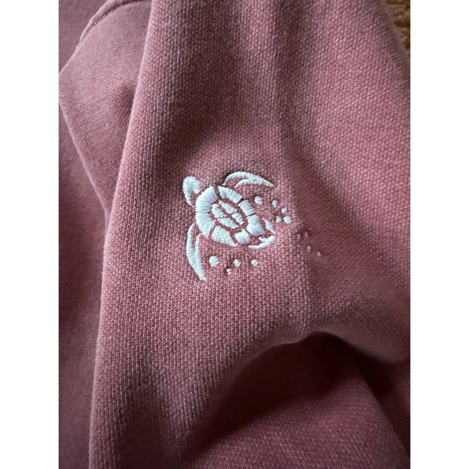 Comfort Colors Latitude 32 Tybee Island Sweatshirt Turtle Logo Rose M - Image 6