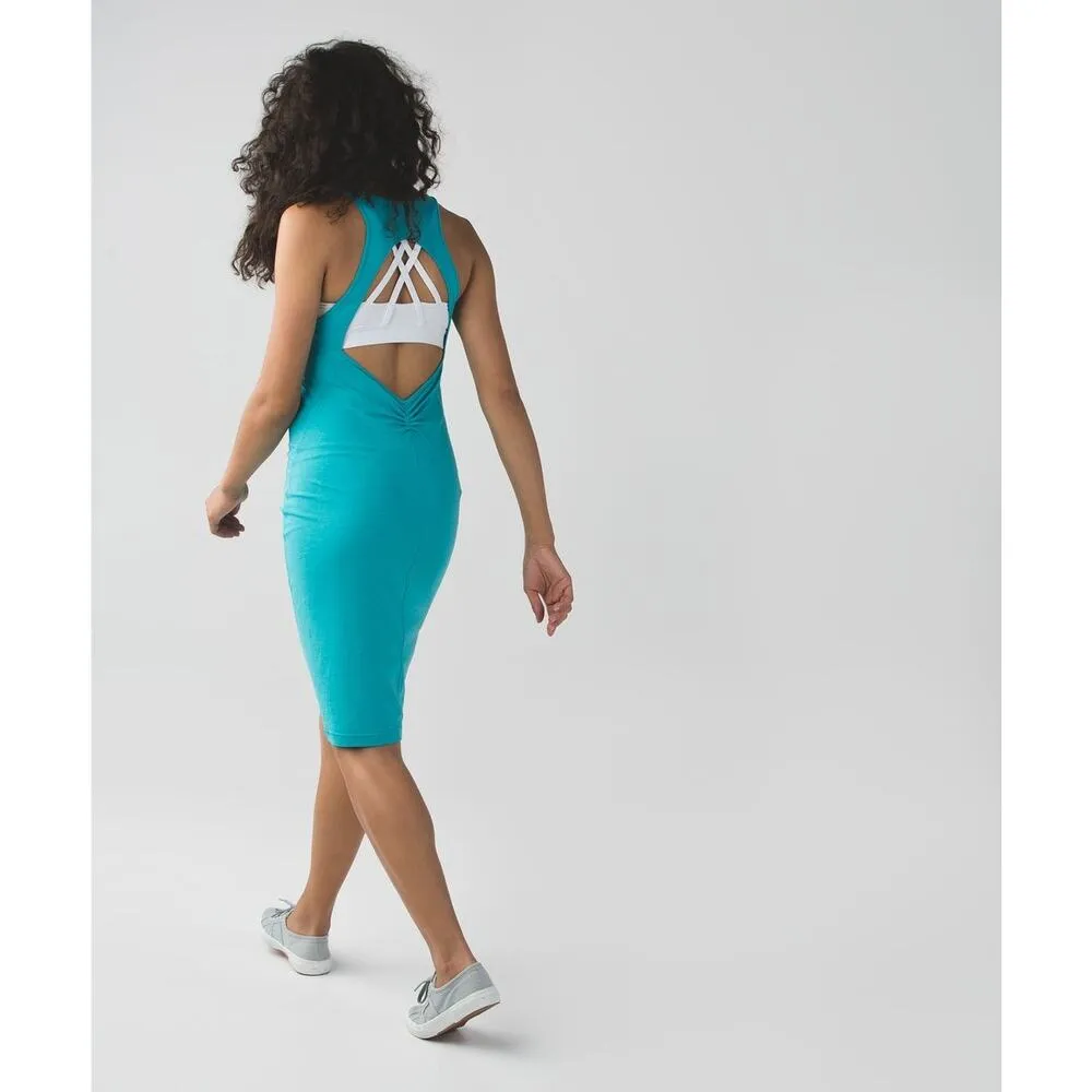 Go For It Open Back Tank Dress 6 Women’s Heathered Surge - Image 6