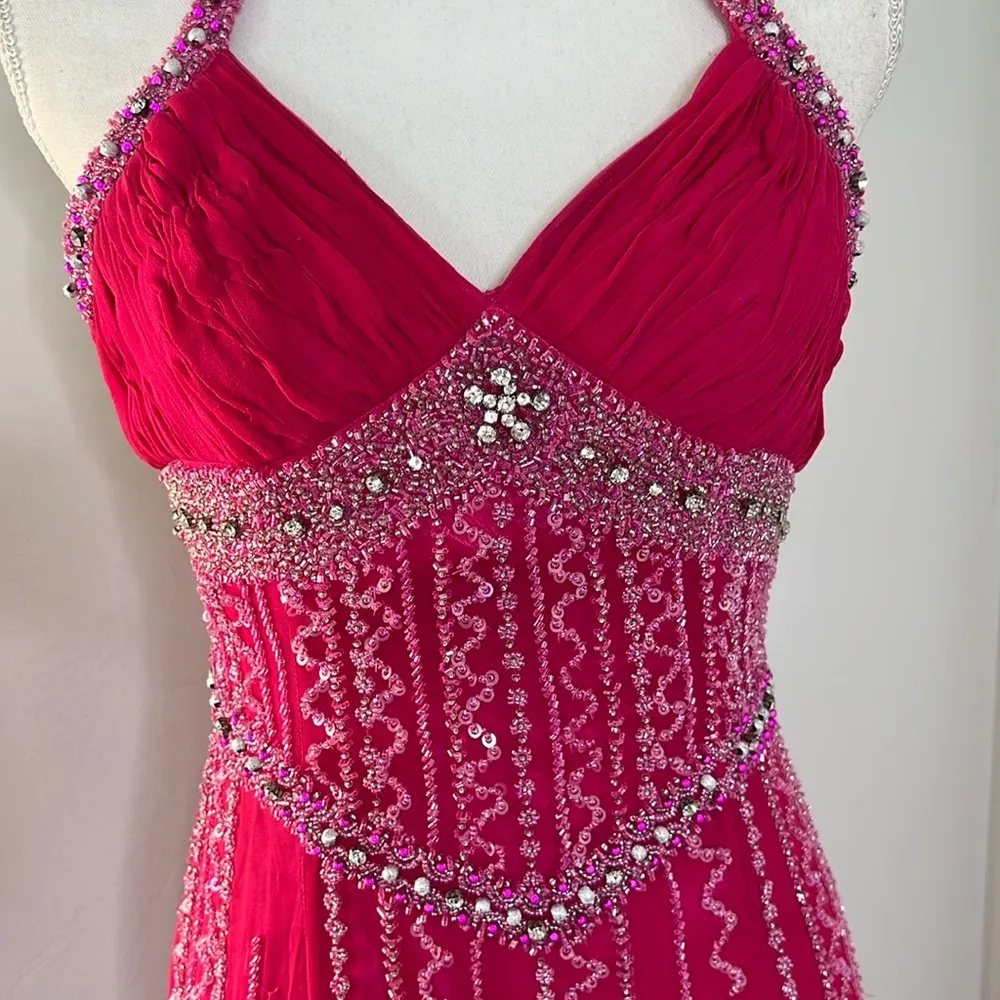 Vintage 90s Prom Dress Pink Size 4 - Image 7