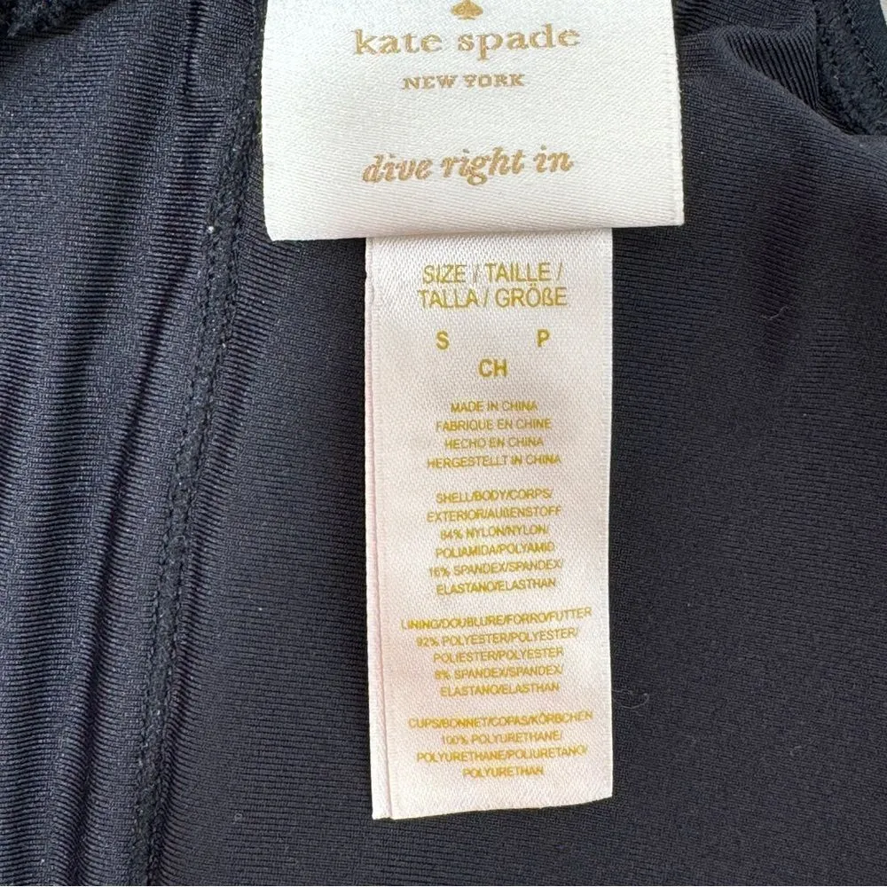 Kate‎ Spade Crescent Bay High Neck Swim Dress Swimsuit Black Small - Image 12