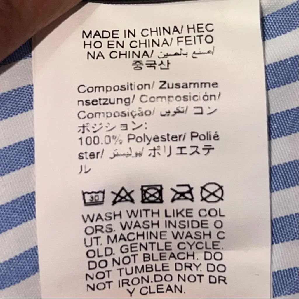 SHEIN Blue and White Striped Shirt - Image 9